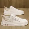 Sapatos Masculinos de Verão, Novos Sapatos Masculinos de Couro, Malha Respirável, Sapatos Esportivos e Casuais Versáteis, Tênis Masculino Branco