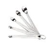 Conjunto de Colheres Medidoras de Aço Inoxidável com 5 Peças 430 Mini Colheres Medidoras de Temperos com Escalas Sobrepostas Copos Medidores Multifuncionais para Assar