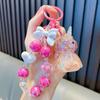 Llavero Pulsera Colgante Conejo de Dibujos Animados con Cuentas Creativo Pareja Llavero de Coche Bolsa Pequeño Regalo Venta al por Mayor