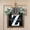 Decoración Personalizada para Puerta Principal Transfronteriza de 26 Letras, Cartel para Puerta, Arreglo de Accesorios, Artesanías de Madera, Adornos Colgantes