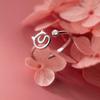 Lindo anillo de gatito versión coreana de plata s925 chapada en circonita temperamento anillo fresco anillo de cola suministro de comercio electrónico