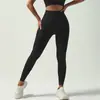 Conjunto de entrenamiento de Pilates fitness con cuello en U sin copas, traje de yoga ajustado de alta intensidad para mujer, ropa de fitness con sensación de segunda piel