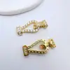 Cobre Chapado en Oro con Circonita de Alta Retención de Color Cierre de Herradura Accesorios de Materiales para Collar Pulsera Hechos a Mano DIY