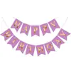 Faixa de aniversário transfronteiriça, faixa de letras feliz aniversário, faixa de cauda de andorinha, suprimentos de decoração de festa