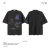 Camiseta de Manga Corta con Estampado de Personajes Estilo Retro Americano de Algodón Puro de Peso Pesado 250g Unisex Marca de Moda Corte Holgado Comercio Exterior Transfronterizo Venta al por Mayor
