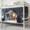 Cortina de Cama com Sombreado para Dormitório Mosquiteiro Integrado Dormitório Estudantil Cama Superior e Inferior Cama Alta e Baixa Cortina de Tecido Cama Solteira