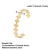 Moda Simple Temperamento Versátil Pulsera de Titanio Forjada a Martillo Ciclo Trébol de Cuatro Hojas Pulsera Abierta Pulsera de Acero Inoxidable a la Moda