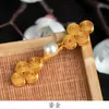 Botões de Fecho Cheongsam, Botões de Quatro Rodas com Pérolas, Botões Chineses Tecidos à Mão, Acessórios de Botão Decorativos para Camisa Estilo Retro Dinastia Han