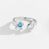 Moda Europea y Americana Anillo de Zirconia Forma de Gota de Agua Diseño Geométrico Asimétrico Anillo para Dedo Índice Femenino Anillo Personalizado Popular Estilo Nuevo