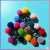 Goma de Pelo de Pompones Coloridos Estilo Coreano Alta Elasticidad Cuerda Redonda para el Cabello Accesorios para el Cabello Dulces y Frescos Goma de Pelo