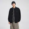 Jaqueta baseball com gola alta para homens, estilo high street americano, solta e confortável, versátil, jaqueta casual e fashion de manga comprida para homens
