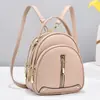 Bolsa 2025 Nuevo Estilo Coreano de Moda Mochila Pequeña Elegante Bolso Cruzado de Hombro Único Pequeño Redondo Doble Hombro Bolso para Mujer Ligero de Viaje