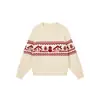 Suéter de Punto Fair Isle Trenzado con Bloques de Color de Manga Larga para Mujer y Hombre, Jersey Holgado para Otoño e Invierno