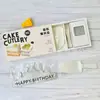 Bandeja de talheres descartáveis de aniversário gaveta pequena conjunto de caixa de presente fabricante de panificação talheres de bolo de plástico prato de jantar louça