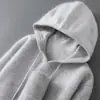 Nuevo Sudadera con Capucha Casual Suave para Hombre de Lana Pura Invierno Otoño Sudadera con Capucha Holgada Tejido de Punto Manga Larga Top Versátil