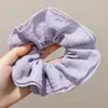 Goma para el pelo morada de taro para mujer, Cuerda para el pelo con vibra relajada, Accesorio de alta gama para peinados de moño, Flor grande para el pelo