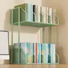 Estante de armazenamento de dois níveis para dormitório estudantil, prateleira móvel, estante ao lado da mesa, organizador de itens diversos, carrinho para armazenamento de livros