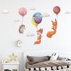 Balão de desenho animado Esquilo Raposa Ouriço Pequeno animal Adesivos de parede autoadesivos Sala de estar Quarto de criança Adesivos decorativos BR63971