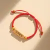 Pulsera de Estudiante Lista Dorada para el Examen de Ingreso a la Universidad para Hombres y Mujeres, Examen de Ingreso a la Preparatoria Imprescindible, Cuerda Roja Inspiradora, Regalo de Examen para Hombres y Mujeres
