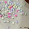 Conjunto misto de 50 peças de acessórios para nail art de laço, novas flores e estrelas tridimensionais na cor macaron, acessórios de resina para unhas postiças