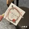 Pulsera de Resina Estilo Chino Flor de Ciruelo Tejida Versátil para Pareja Mejor Amigo Pulsera Estilo Ins Versátil de Nicho