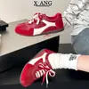 Zapatos de entrenamiento alemanes retro con cordones de cuero genuino para mujer, nueva colección otoño/invierno 2026, zapatillas casuales, estilo Forrest Gump