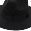 Chapéu Jazz Exportação Estilo Quadrado, Chapéu de Aba Larga Outono e Inverno, Chapéu Fashion com Fita Quadrada Estilo Francês, Chapéu Unissex de Feltro de Caxemira