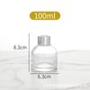 Botella de Aromaterapia Redonda Transparente Simple Sin Fuego Rattan Volátil Perfume Difusor Botella de Vidrio Vacía Aromaterapia para Coche Venta al por Mayor