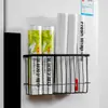 Estante de Almacenamiento Magnético para Refrigerador de Cocina Bolsa para Conservar Alimentos Frescos Pañuelo Artefacto para Huecos Laterales Productos de Condimentos Estante de Almacenamiento para Film Transparente