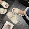 Pantuflas Eva para Mujer, Color Sólido, Sencillas, Adecuadas para Usar al Aire Libre, Hogar, Baño, Suela Suave, Antideslizantes, Transpirables, Diseño Hueco