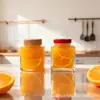 Frasco Cuadrado Sellado Resistente a Altas Temperaturas, Nuevo Frasco de Vidrio Cuadrado Especial para Miel, Frasco Dispensador de Mermelada, Espesado de Grado Alimenticio