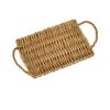 Cesta de frutas de ratán hecha a mano de estilo japonés, cesta de almacenamiento, cesta de pan al vapor para el hogar, cesta de pan tejida binaural, plato de postre para refrigerios