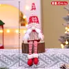 Decoraciones Navideñas de Venta Caliente Transfronterizas Adornos de Muñeco Navideño de Escritorio Muñeco de Viejo Sin Rostro de Piernas Largas Muñeco de Muñeco de Nieve