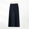 Jeans para Mujer 2026 Otoño Nueva Llegada: Pantalones de Diseño de Alta Gama de Terciopelo Nube Imitación Mezclilla de Pierna Recta Sueltos de Pierna Ancha