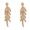 Pendientes de Borla de Espiga de Trigo con Circonita de Lujo Ligero para Mujer, Exquisitos y de Moda, Versátiles, Gama Alta, Súper Brillantes, Pendientes Adelgazantes, Venta al por Mayor