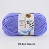Leite de algodão 5-Strand Leite fio de algodão artesanal diy tecido de lã média grossa branca mão-malha bebê camisola bola de lã atacado