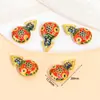 Colgante de Esmalte Chapado en Oro de Aleación Estilo Chino Mahjong León Cuentas Espaciadoras Colgante Accesorios de Cuentas para Pulsera Collar DIY Hecho a Mano