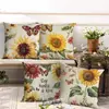 Producto de Amazon Tk Más Vendido Transfronterizo: Sol de Primavera Vintage con Girasoles Rojos y Amarillos y Mariposas en el Aire, Personalizable y Disponible para Mayorista