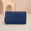 Cartera transfronteriza europea y americana para mujer, cartera de piel auténtica con cremallera larga, cartera de mano de gran capacidad, capa superior de piel de vaca suave