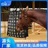 Bolsa de Feno Amazon de Mesmo Estilo, Resistente a Rasgos, com Furos Pequenos para Alimentação Lenta, para Cavalos, Gado, Ovelhas e Animais de Criação, com Tiras Adicionais