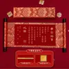 Livro de Noivado Chinês, Livro de Casamento, Rolo Estilo Chinês, Decorações em Branco para Banquete de Noivado Manuscrito, Suprimentos de Mesa