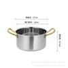 Acero Inoxidable 304 Espesado Comercial Para Una Sola Persona Pequeña Para Enjuague Olla Especial Cocina de Inducción Hogar Pequeña Olla Caliente Una Persona Una Olla Olla para Leche