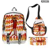 2025 Conjunto de Três Peças Mochila Escolar Mochila de Ombro Estojo de Lápis Homem de Palito de Madeira Transfronteiriço Shanhaijing Tungtungtung