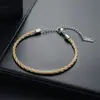 Estilo europeo y americano, pulsera de acero de titanio transfronteriza que no se decolora, ajustable, con un tacto lujoso y de alta gama, adecuada tanto para hombres como para mujeres, un accesorio moderno y versátil