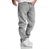 Jeans Rectos de Verano para Hombre 2026, Venta Caliente Transfronteriza, Pantalones Casuales Grises de Bloques de Color Estilizados, Modernos y en Stock