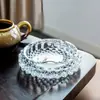 Cenicero de Vidrio para Sala de Estar en Casa Personalidad Creativa Cristal Tamaño Grande Anti-Ceniza Atmósfera de Alta Gama Cenicero de Oficina