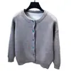 Suéter Cardigan Bordado Popular Europeo Talla Grande para Hombre Chaqueta Botón Turquesa Tendencia Venta al por Mayor de Fábrica