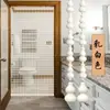 Cortina de cuentas de calabaza de madera de durazno completa resuelve cortina divisoria de puerta a puerta cortina sala de estar dormitorio baño cortinas terminadas sin taladro