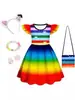 Nuevo Vestido de Fantasía de Princesa Amazona para Niña Vestido de Princesa con Manga Fruncida Ropa vestido Vestido de Princesa para Niños