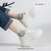 Nuevas Zapatillas Blancas de Suela Gruesa para Personas Bajitas, Cómodas, Transpirables, Versátiles, Zapatillas de Gama Alta, Nuevos Zapatos Bajos de Moda para Primavera y Otoño